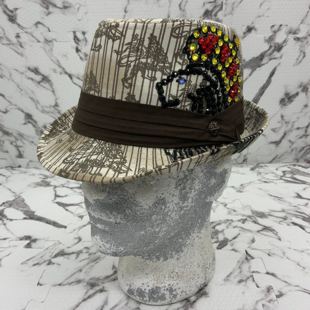 Men's Fedora Rebel Spirit Brown | Tan | Multicolor Rhinestones Lion King